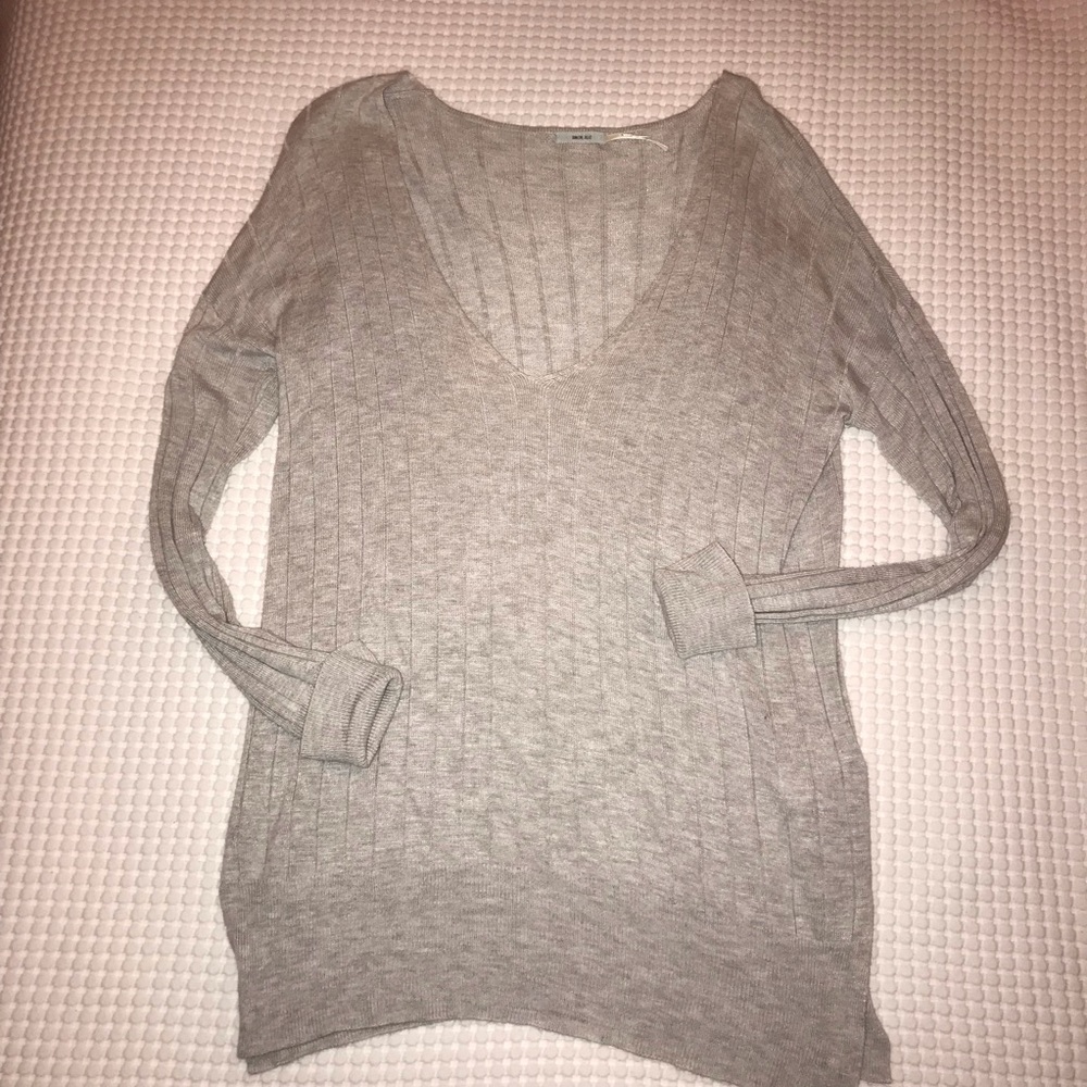 V-neck tunic sweater